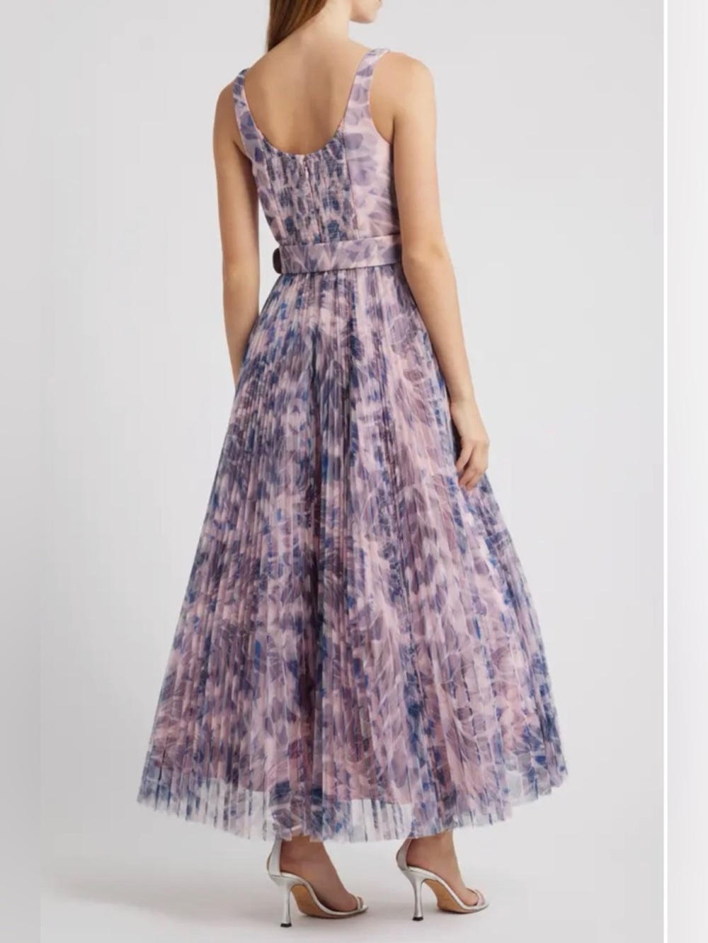 Hutch Pleated Belted Sleeveless Midi Dress - Picture 2 of 6